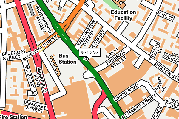 NG1 3NG map - OS OpenMap – Local (Ordnance Survey)