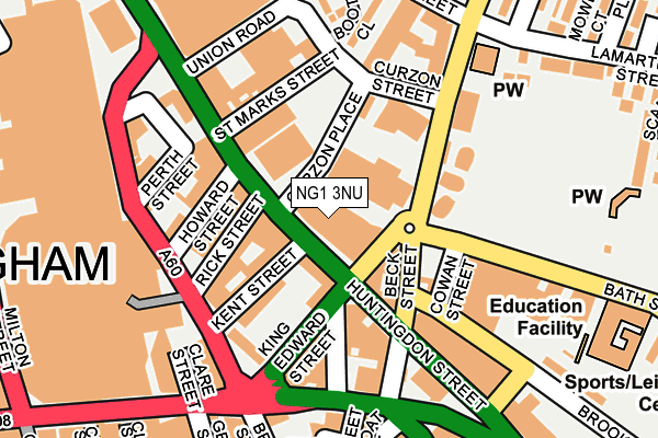 NG1 3NU map - OS OpenMap – Local (Ordnance Survey)