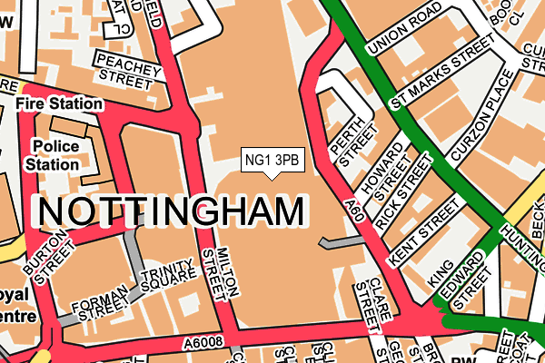 NG1 3PB map - OS OpenMap – Local (Ordnance Survey)