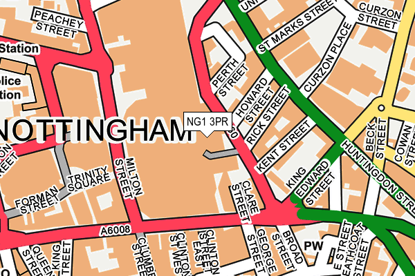 NG1 3PR map - OS OpenMap – Local (Ordnance Survey)