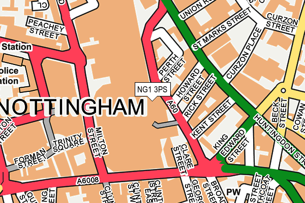 NG1 3PS map - OS OpenMap – Local (Ordnance Survey)