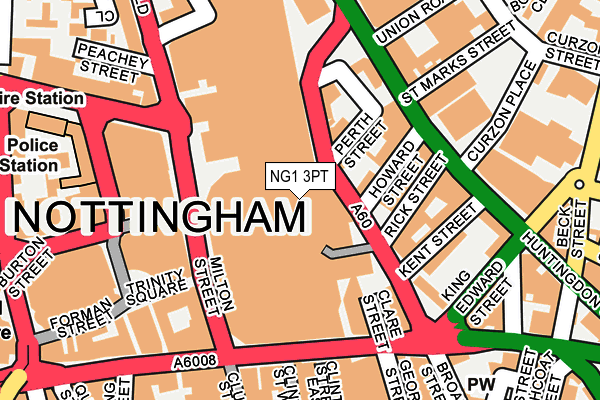 NG1 3PT map - OS OpenMap – Local (Ordnance Survey)