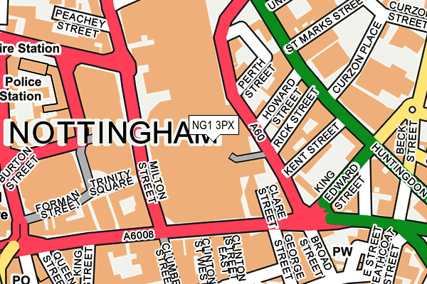 NG1 3PX map - OS OpenMap – Local (Ordnance Survey)