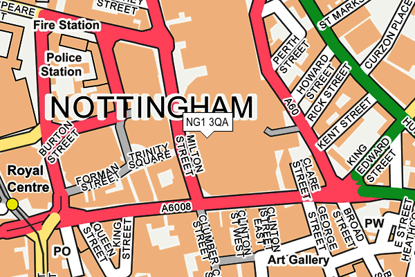 NG1 3QA map - OS OpenMap – Local (Ordnance Survey)