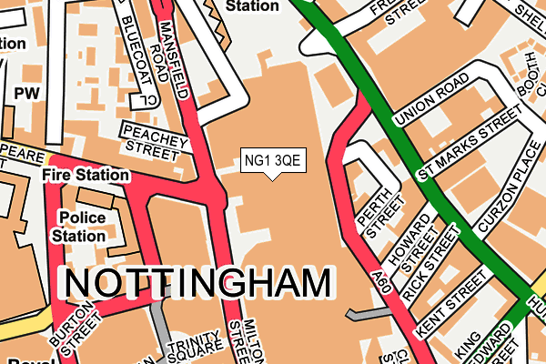 NG1 3QE map - OS OpenMap – Local (Ordnance Survey)