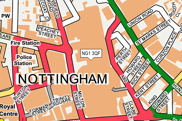 NG1 3QF map - OS OpenMap – Local (Ordnance Survey)