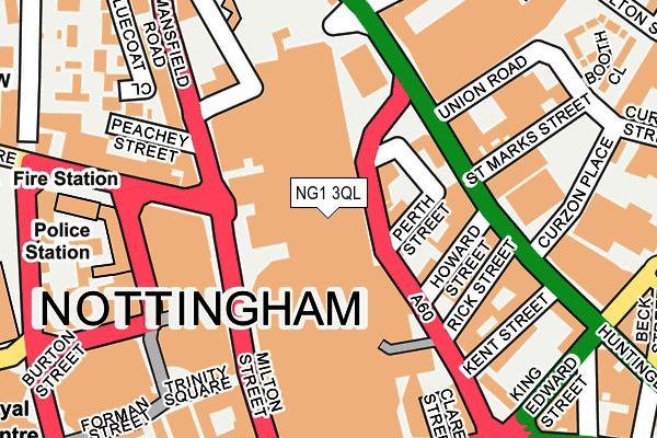 NG1 3QL map - OS OpenMap – Local (Ordnance Survey)