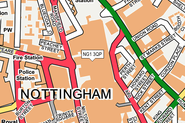 NG1 3QP map - OS OpenMap – Local (Ordnance Survey)