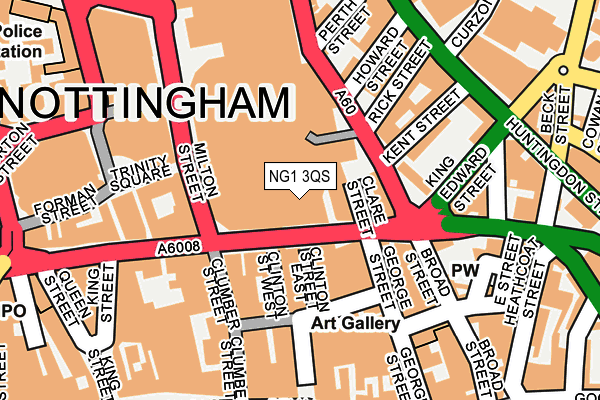 NG1 3QS map - OS OpenMap – Local (Ordnance Survey)