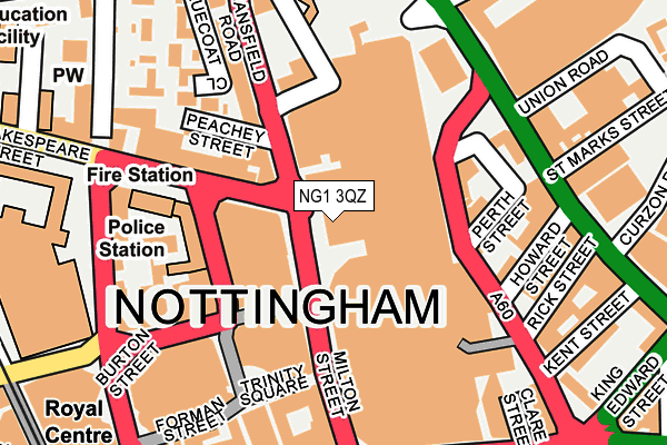 NG1 3QZ map - OS OpenMap – Local (Ordnance Survey)