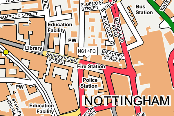 Map of NOTTS TV LIMITED at local scale