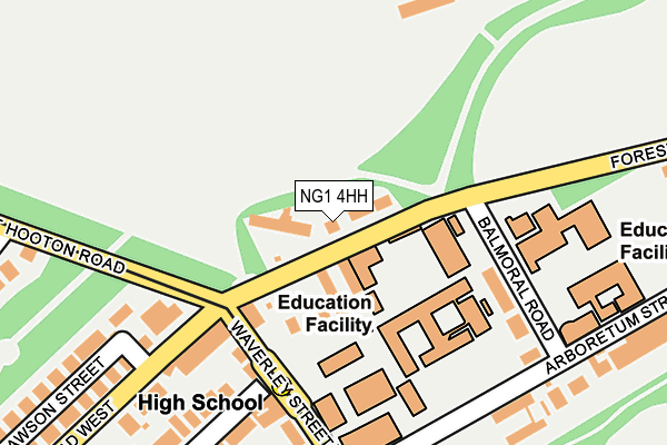 NG1 4HH map - OS OpenMap – Local (Ordnance Survey)