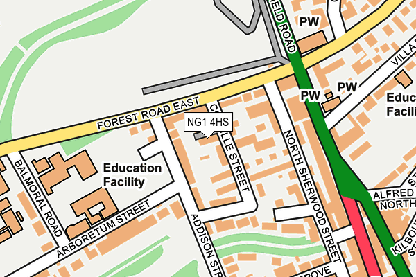 NG1 4HS map - OS OpenMap – Local (Ordnance Survey)