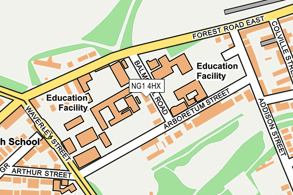 NG1 4HX map - OS OpenMap – Local (Ordnance Survey)