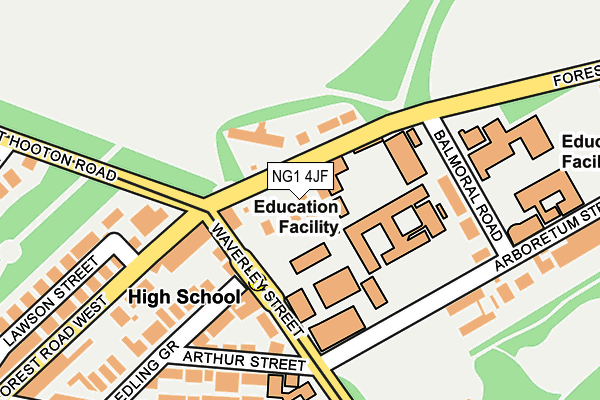 NG1 4JF map - OS OpenMap – Local (Ordnance Survey)