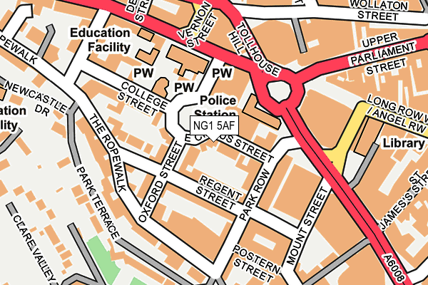 Map of GALLERY MANAGEMENT COMPANY (THE PARK) LIMITED at local scale