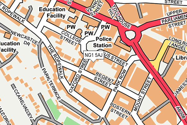 NG1 5AJ map - OS OpenMap – Local (Ordnance Survey)