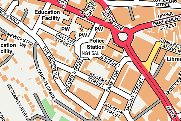NG1 5AL map - OS OpenMap – Local (Ordnance Survey)