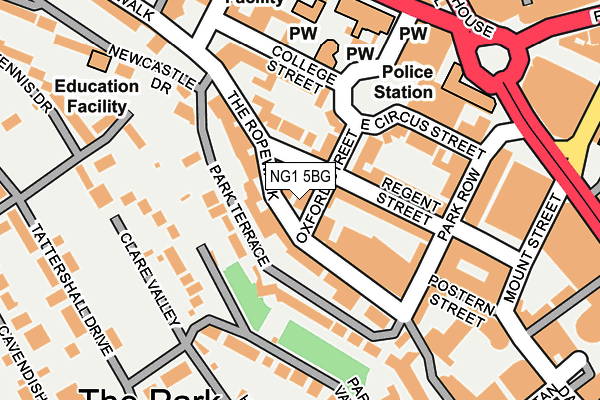NG1 5BG map - OS OpenMap – Local (Ordnance Survey)
