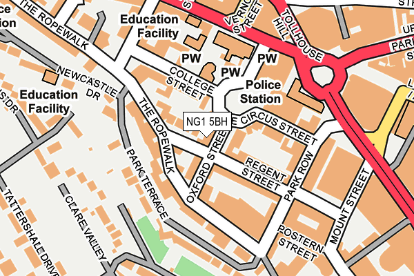 NG1 5BH map - OS OpenMap – Local (Ordnance Survey)