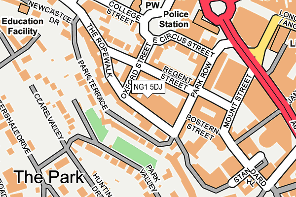 NG1 5DJ map - OS OpenMap – Local (Ordnance Survey)