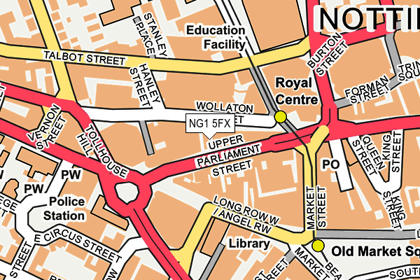 NG1 5FX map - OS OpenMap – Local (Ordnance Survey)