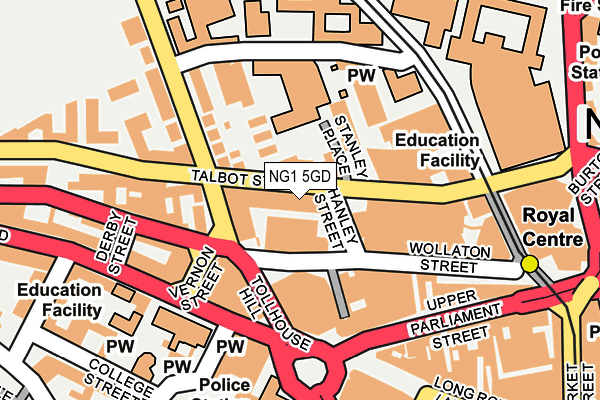 NG1 5GD map - OS OpenMap – Local (Ordnance Survey)