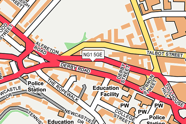 NG1 5GE map - OS OpenMap – Local (Ordnance Survey)