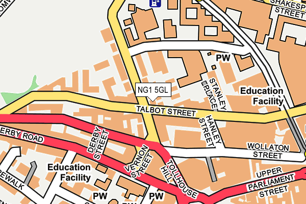 NG1 5GL map - OS OpenMap – Local (Ordnance Survey)