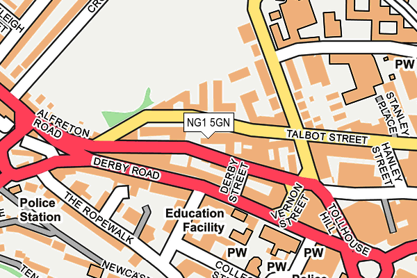 NG1 5GN map - OS OpenMap – Local (Ordnance Survey)