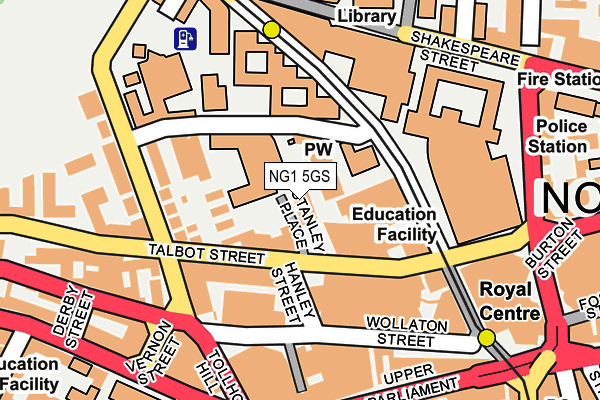 NG1 5GS map - OS OpenMap – Local (Ordnance Survey)