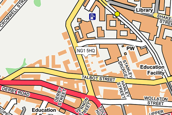 NG1 5HQ map - OS OpenMap – Local (Ordnance Survey)