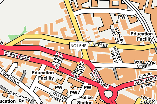 NG1 5HS map - OS OpenMap – Local (Ordnance Survey)