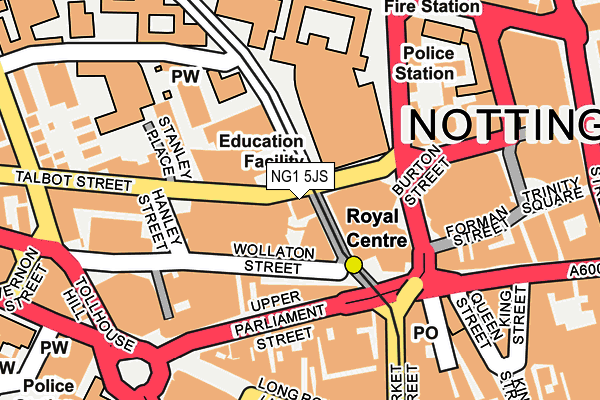 NG1 5JS map - OS OpenMap – Local (Ordnance Survey)