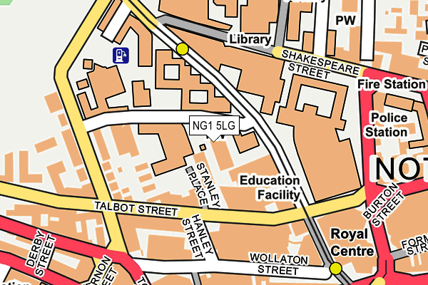 NG1 5LG map - OS OpenMap – Local (Ordnance Survey)