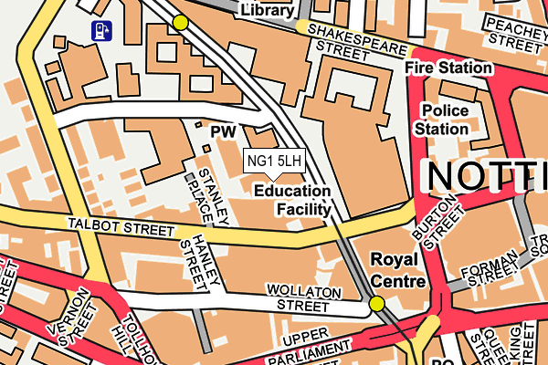 NG1 5LH map - OS OpenMap – Local (Ordnance Survey)