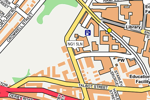 NG1 5LN map - OS OpenMap – Local (Ordnance Survey)