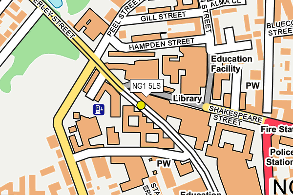 NG1 5LS map - OS OpenMap – Local (Ordnance Survey)