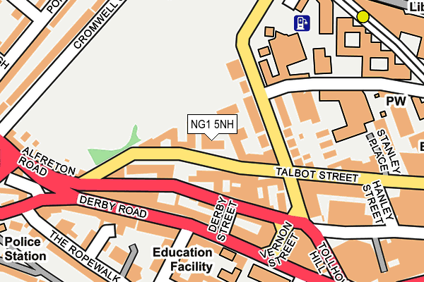 NG1 5NH map - OS OpenMap – Local (Ordnance Survey)