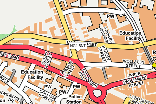 NG1 5NT map - OS OpenMap – Local (Ordnance Survey)