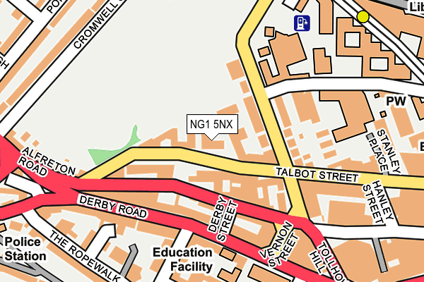 NG1 5NX map - OS OpenMap – Local (Ordnance Survey)