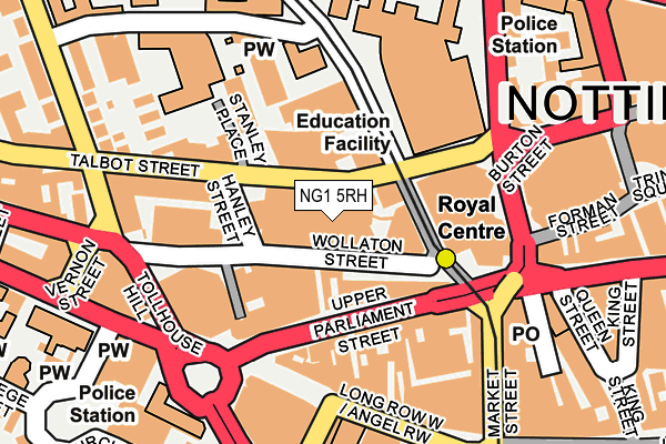 NG1 5RH map - OS OpenMap – Local (Ordnance Survey)