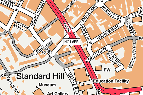 NG1 6BB map - OS OpenMap – Local (Ordnance Survey)