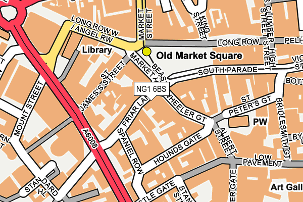 NG1 6BS map - OS OpenMap – Local (Ordnance Survey)