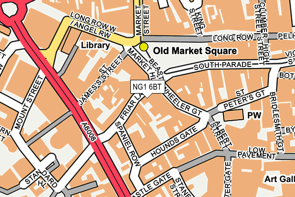 NG1 6BT map - OS OpenMap – Local (Ordnance Survey)