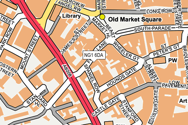 NG1 6DA map - OS OpenMap – Local (Ordnance Survey)