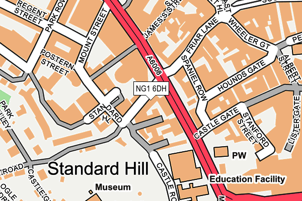 NG1 6DH map - OS OpenMap – Local (Ordnance Survey)