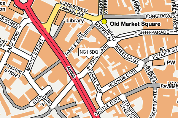 NG1 6DQ map - OS OpenMap – Local (Ordnance Survey)