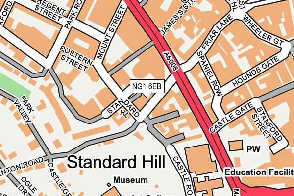 NG1 6EB map - OS OpenMap – Local (Ordnance Survey)