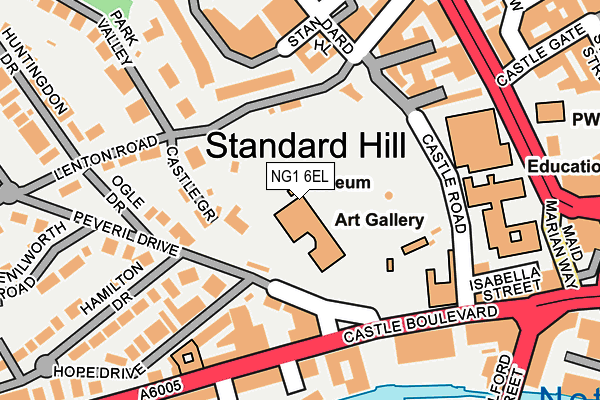 NG1 6EL map - OS OpenMap – Local (Ordnance Survey)